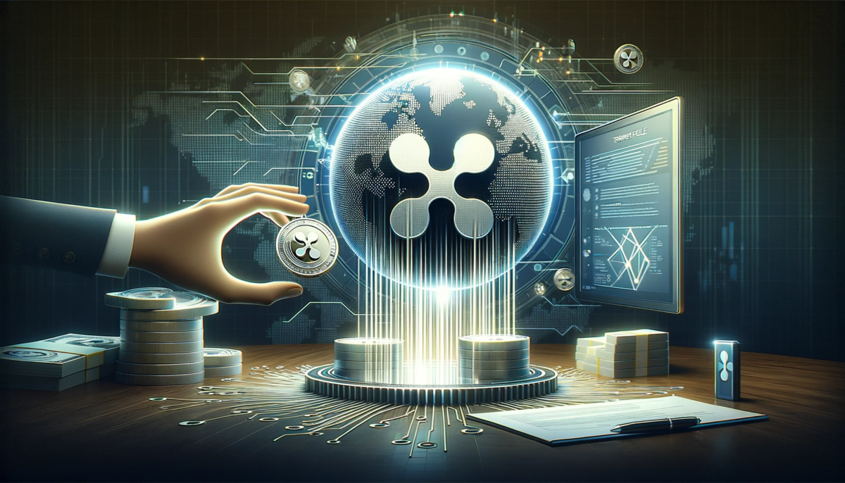 Cover image for Ripple's 310 Million XRP Transfer article, showcasing digital currency movement with futuristic technology and finance elements, highlighting significant financial impact in the cryptocurrency world.